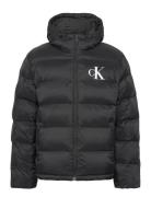 Ls Nylon Monogram Puffer Jkt Black Calvin Klein Jeans
