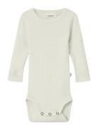 Nbnnalu Rib Wo/Mo Ls Slim Body Lil Cream Lil'Atelier
