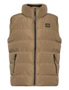 Sports Puffer Gilet Beige Superdry