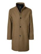 Slhrainar Wool Blend Coat Noos Brown Selected