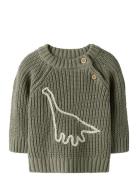 Nbmemlen Emb Ls Knit Lil Khaki Lil'Atelier