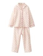 Printed Long Pyjamas Pink Mango