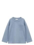 Pocket Cotton T-Shirt Blue Mango