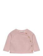 Buttons Detail Knit Sweater Pink Mango