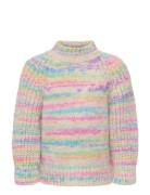 Kmgcarma-Lia L/S O-Neck Cp Knt Patterned Kids Only