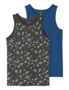 Nkmtank Top 2P Iron Space Noos Grey Name It