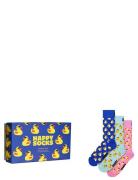3-Pack Rubber Duck Socks Gift Set Blue Happy Socks