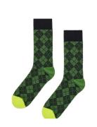 Mini Argyle Jaquard Sock Khaki Happy Socks
