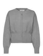 Rwavar Ls Cardigan Grey Rosemunde