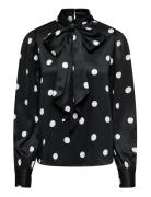 Onllydia L/S Satin Bow Shirt Wvn Black ONLY