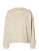 Slfluka Ls Sweat Crewneck Noos Cream Selected