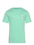 Chest Monogram T-Shirt Green Calvin Klein