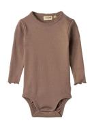 Body L/S Regitze Brown Wheat