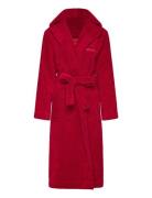 Terry_Hooded Gown Red HUGO