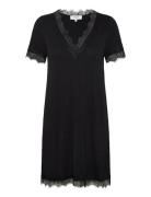 Rhbiarritz Ss Night Dress Black Rosemunde