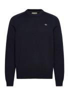 Casual Cotton C-Neck Navy GANT
