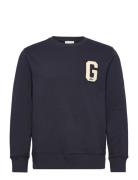 G Badge Sweat C-Neck Navy GANT