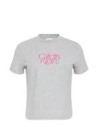 Ss Fitted Script Calvin Klein Te Grey Calvin Klein Jeans