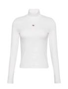 Ls Woven Label Turtleneck White Calvin Klein Jeans
