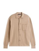 Essential Cotton Ls Over Shirt Beige Tommy Hilfiger