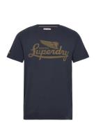 Heritage Brand Relaxed Tee Navy Superdry