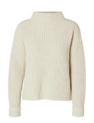 Slfselma Ls Knit Pullover Noos Cream Selected