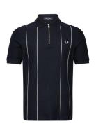 Pinstripe Z/N Polo Shirt Navy Fred Perry