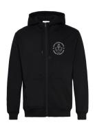 Hook Hooded Zip Sweatshirt Black Makia