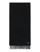 Emblem 2-T Fringe Mw Scarf Black Calvin Klein