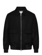 Wool Look Zip-Through Jacketwool Look Zip-Through Jacket Black Lindber...