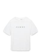 Slfvilja Ss Printed Tee W Noos White Selected
