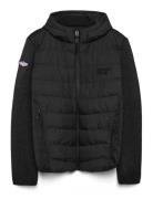 Hooded Storm Knit Hybrid Jkt Black Superdry