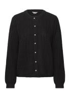 Objflora Re Ls Knit Button Cardigan Noos Black Object