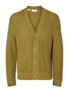 Slhdereck Ls Knit Struc Relaxed Cardigan Khaki Selected