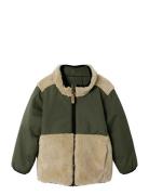 Nmmmagnus Sherpa Jacket Rev Khaki Name It
