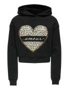 Kogcooper Life Heart Ls Hoodie Swt Noos Black Kids Only