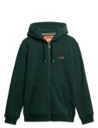 Essential Logo Zip Hoodie Hb Green Superdry