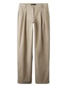 Nlflyndt Lw Pleat Loose Pant Noos Beige LMTD