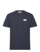 Ace Letter T-Shirt Gots Navy WOOD WOOD