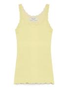 Rwbabette Silk Sl Deep Back Lace To Yellow Rosemunde