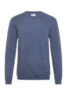 Lambswool O-Neck Knit Blue Lindbergh