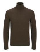 Jjeemil Knit Roll Neck Noos Brown Jack & J S