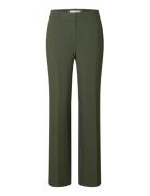 Slfrita Mw Wide Pant Mel Noos Khaki Selected