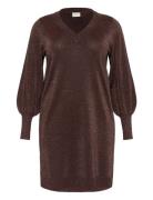 Kcregitta Knit Dress Brown Kaffe Curve