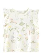 Top Ss Flounces Aop White Lindex