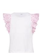 Top Jersey With Schiffly Sleev White Lindex