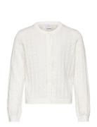 Cardigan Drop Needle Knit White Lindex