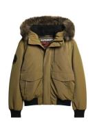 Everest Hooded Puffer Bomber Khaki Superdry