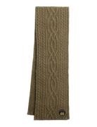 Cable Luxe Knit Scarf Khaki Superdry