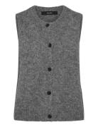 Vmnovah Sl O-Neck Button Vest Noos Grey Vero Moda